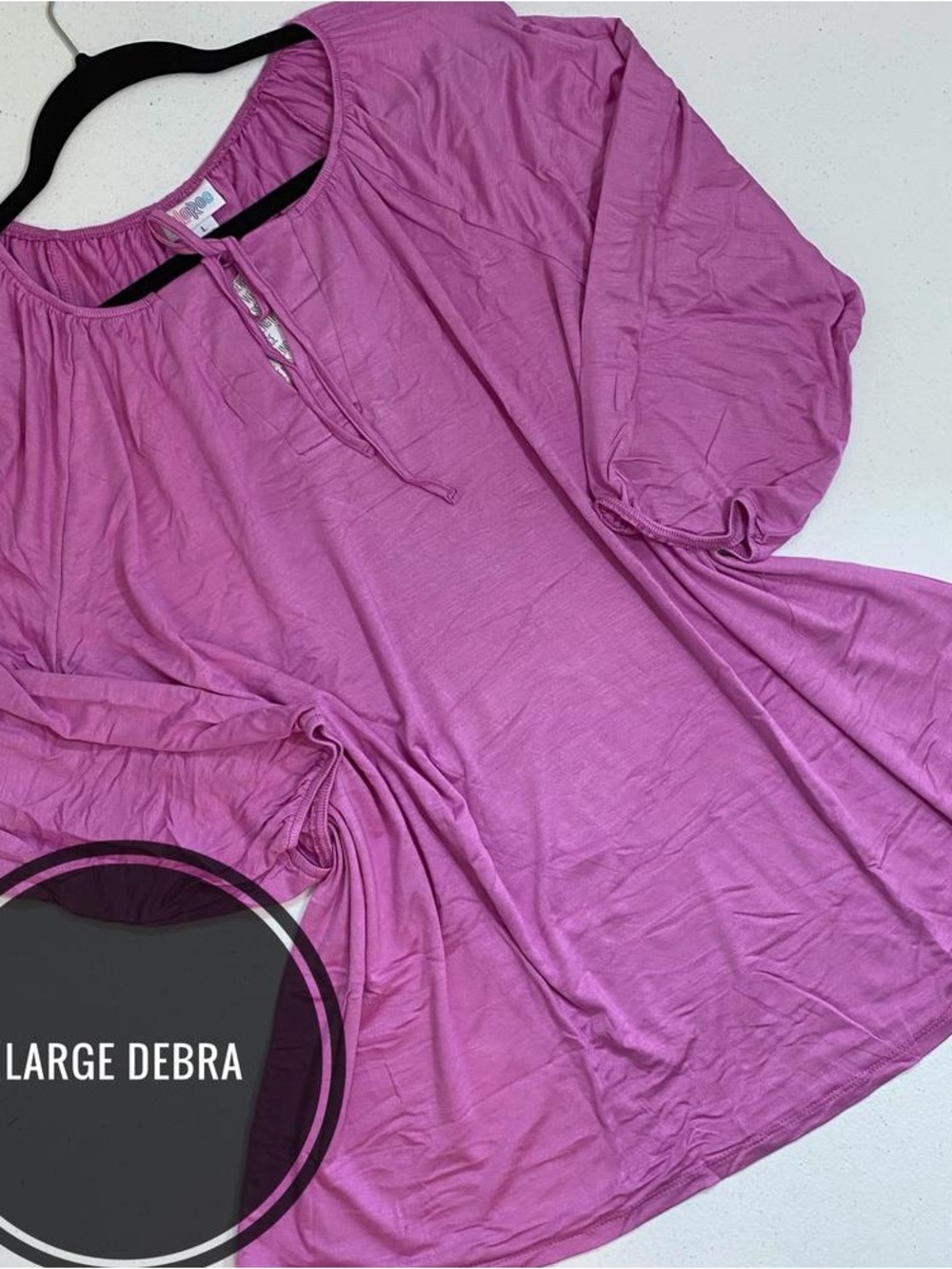 LuLaRoe Purple Peasant Tunic Top